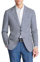 Men's Bonobos Capstone Slim Fit Houndstooth Wool Sport Coat S - Blue