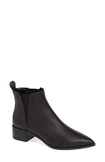 Women's Black Suede Studio Taylor Bootie .5 M - Black