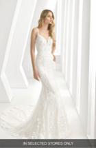 Women's Rosa Clara Debbie Sweetheart Neck Tulle & Lace Mermaid Gown, Size In Store Only - Ivory