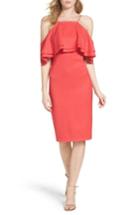 Women's Badgley Mischka Off The Shoulder Sheath Dress - Coral