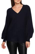 Women's 1.state Blouson Sleeve V-neck Sweater, Size - Grey