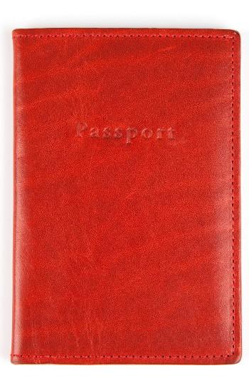 Men's Moore & Giles Leather Passport Case - Red
