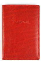 Men's Moore & Giles Leather Passport Case - Red
