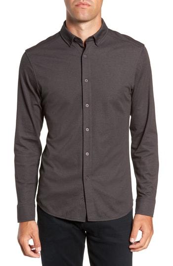 Men's Vince Camuto Slim Fit Button Down Collar Sport Shirt - Metallic