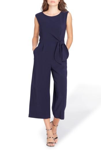 Women's Tahari Culotte Jumpsuit - Blue