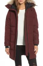 Women's Canada Goose Shelburne Genuine Coyote Fur Trim Down Parka (14-16) - Purple