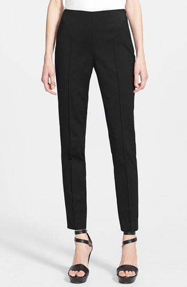 Women's Akris 'melissa' Slim Techno Cotton Ankle Pants - Black