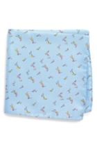 Men's Lazyjack Press Foreplay Silk Pocket Square, Size - Blue