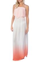 Women's Green Dragon Paloma Dip Dye Cover-up Maxi Dress - Coral