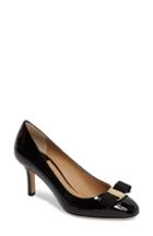 Women's Salvatore Ferragamo Erice Bow Pump .5 B - Black