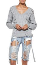 Women's Alpha & Omega Oversize Sweater - Grey