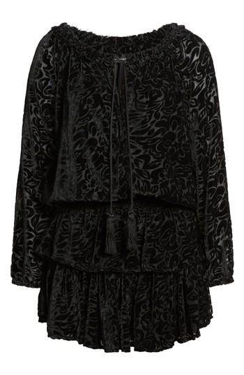 Women's Kas New York Ember Velvet Burnout Smocked Dress