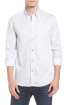 Men's Ted Baker London Modern Slim Fit Print Sport Shirt (l) - White