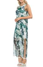 Women's Vince Camuto Jungle Palm Overlay Maxi Dress - White