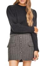 Women's Astr The Label Erin Crewneck Sweater - Black