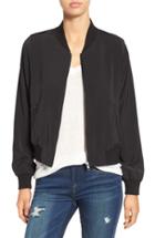 Women's Mural 'smooth' Bomber Jacket - Black