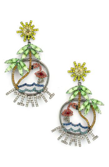 Women's Elizabeth Cole Miami Crystal Drop Earrings