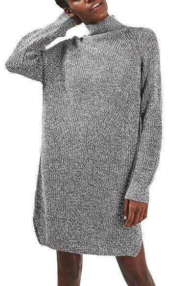 Women's Topshop Grunge Funnel Neck Sweater Dress