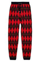 Women's Topshop Argyle Knit Jogger Pants Us (fits Like 0) - Red