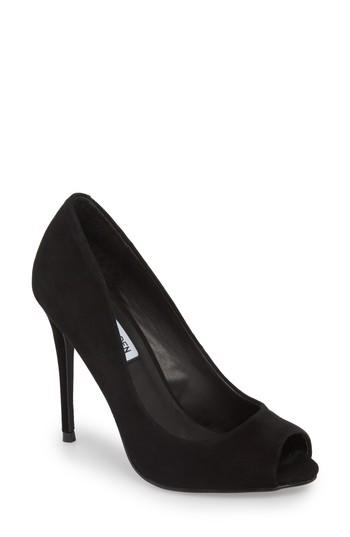 Women's Steve Madden Diane Peep Toe Pump M - Black