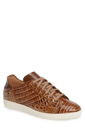 Men's Mezlan Hickman Genuine Crocodile Sneaker M - Brown