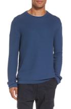 Men's Vince Honeycomb Crewneck Sweater, Size - Blue