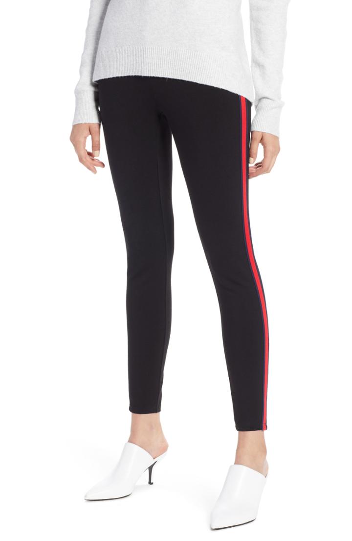 Women's Halogen Side Stripe Ponte Pants - Black