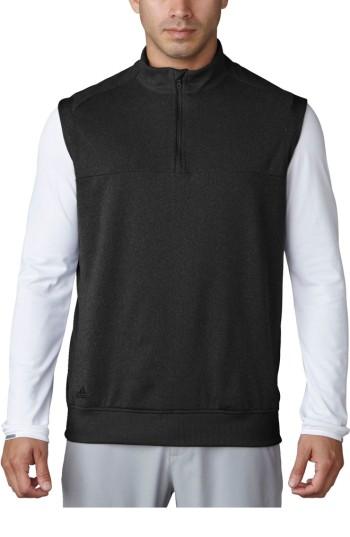 Men's Adidas Club Quarter Zip Pullover Vest - Black