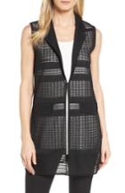 Women's Mng Wang Long Geo Jacquard Vest - Black
