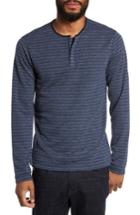 Men's Calibrate Rib Stripe Zip Henley - Blue