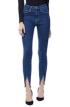Women's Good American Good Legs High Waist Slit Hem Skinny Jeans - Blue