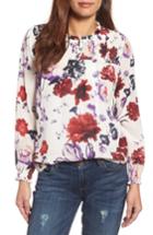 Women's Lucky Brand Open Floral Print Top - White