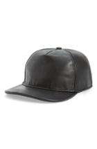 Men's Goorin Brothers Corner Pocket Leather Baseball Cap - Black