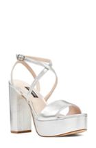 Women's Nine West Markando Platform Sandal M - Metallic