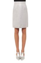 Women's Akris Punto Metallic A-line Skirt - Grey