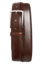 Men's Nordstrom Men's Shop Lowell Leather Belt - Brown