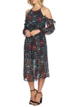 Women's 1.state Cold Shoulder Midi Dress - Black