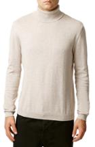 Men's Topman Turtleneck Sweater - Beige
