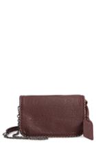 Sole Society Eytal Studded Faux Leather Crossbody - Red