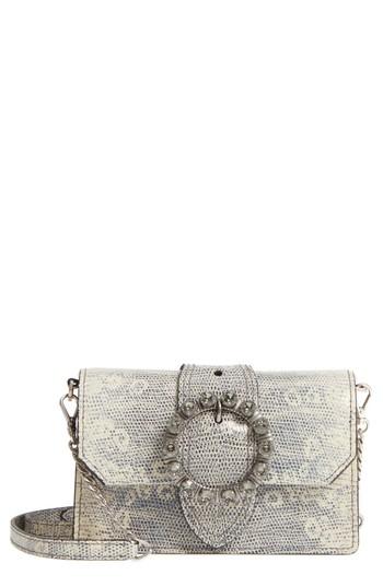 Miu Miu Lizard Embossed Leather Crossbody Bag -