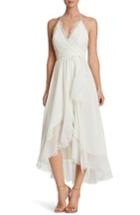 Women's Dress The Population Gia Backless Chiffon Wrap Dress - Ivory