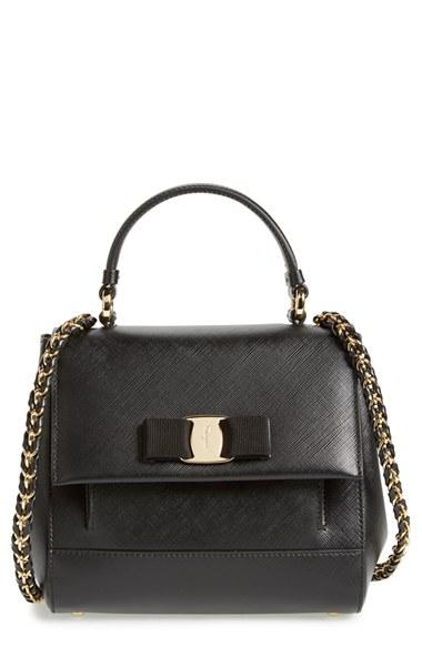 Salvatore Ferragamo 'small Carrie' Leather Top Handle Satchel -