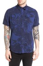 Men's G-star Raw Landoh Palm Leaf Woven Shirt - Blue