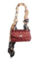 Balenciaga Small Lock Round Logo Shoulder Bag With Silk Scarf -