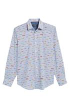 Men's Bugatchi Classic Fit Pickup Truck Sport Shirt - Purple