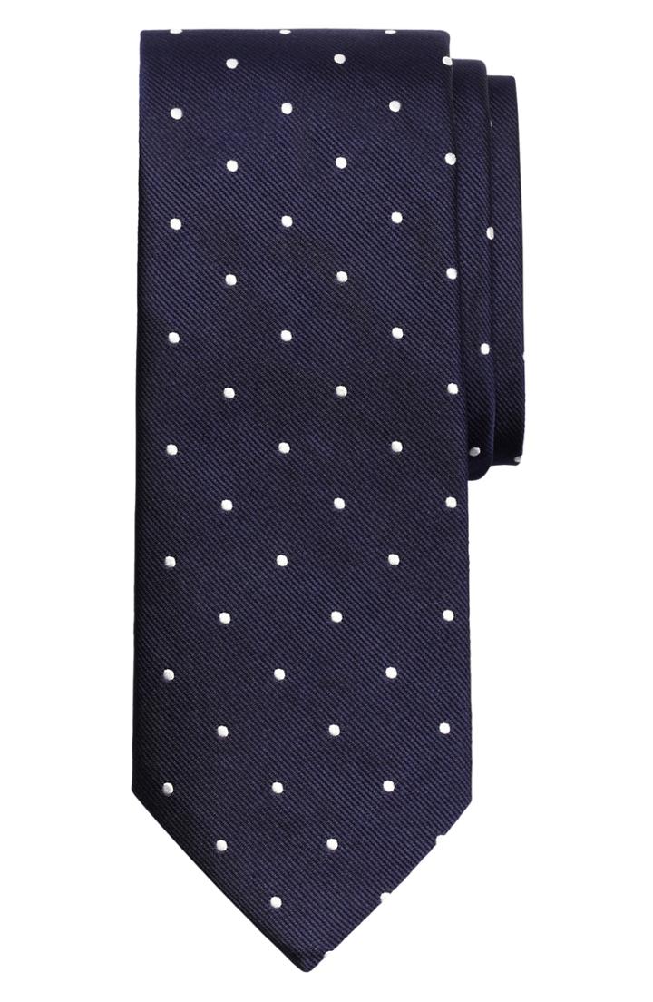 Men's Brooks Brothers Small Dot Silk Tie (x-long)