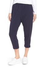 Women's Eileen Fisher Stretch Organic Cotton Crop Pants, Size - Blue