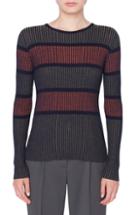 Women's Akris Punto Stripe Merino Wool Pullover