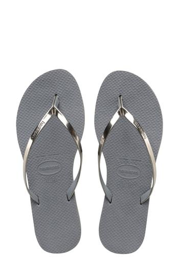 Women's Havaianas 'you' Flip Flop /36 Br - Grey