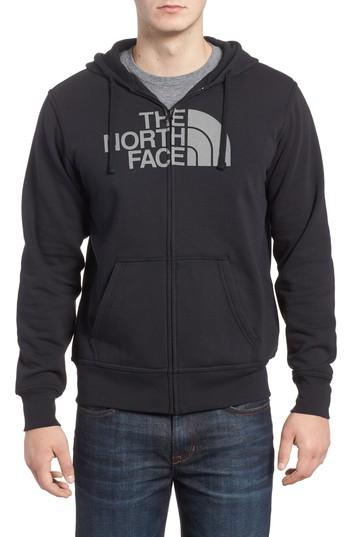 Men's The North Face Half Dome Cotton Blend Zip Hoodie - Black